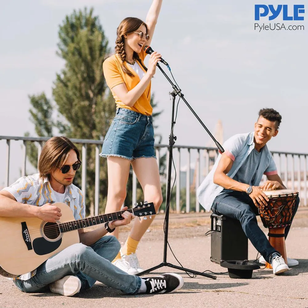 2 Pcs. Heavy-Duty Tripod Boom Microphone Stand - Height Adjustable And Boom Extendable Mic Stand
