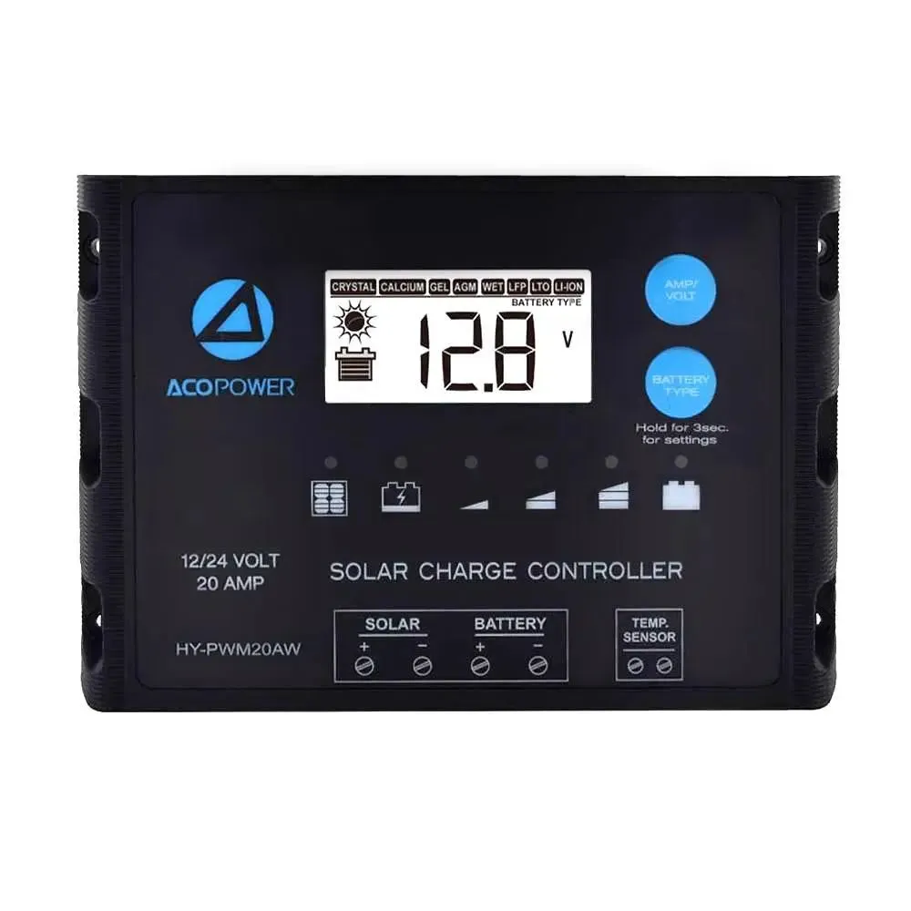 ACOPOWER ProteusX 20A PWM Charge Controller-Solar Charge Controller