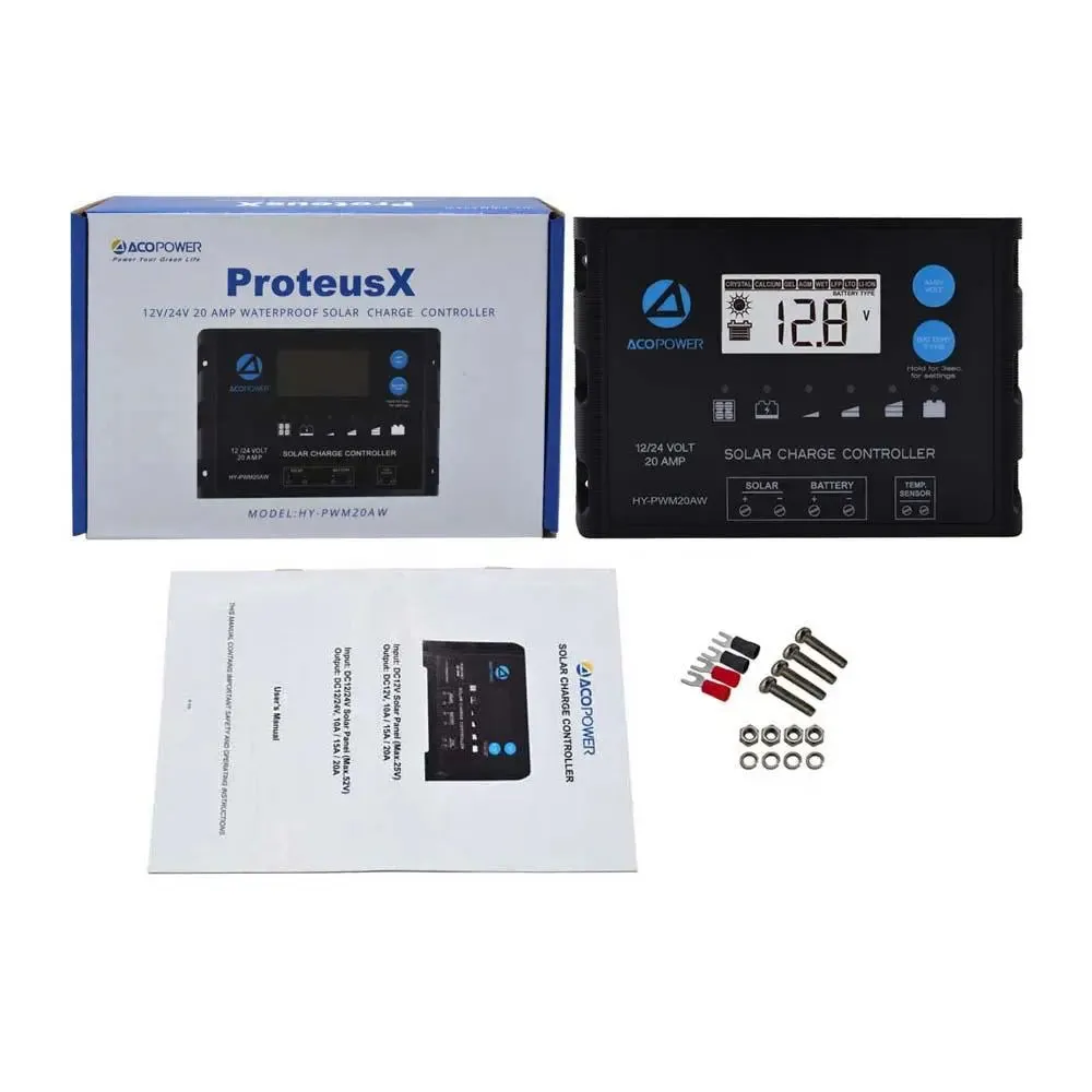 ACOPOWER ProteusX 20A PWM Charge Controller-Solar Charge Controller