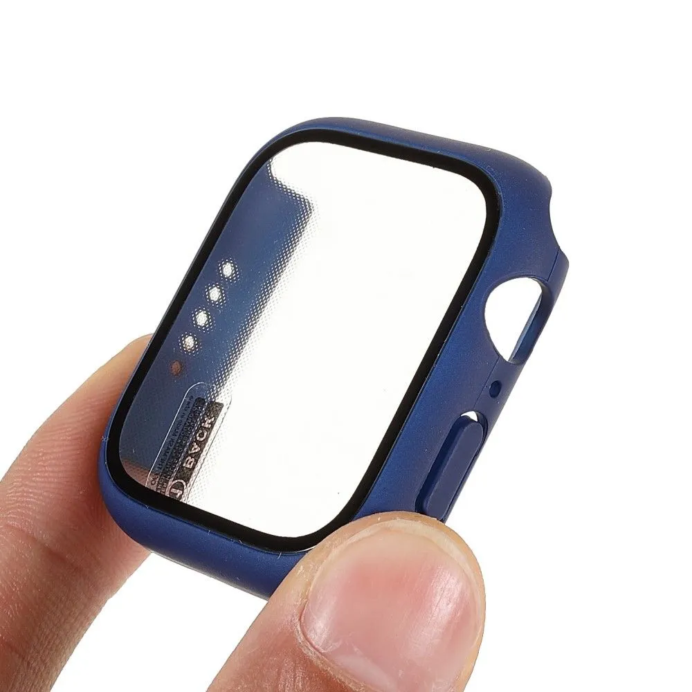 Apple Watch (41mm) matte cover with tempered glass - Navy Blue