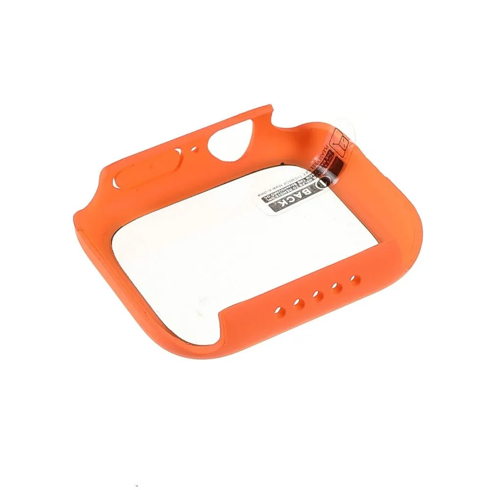 Apple Watch (45mm) matte cover with tempered glass - Orange