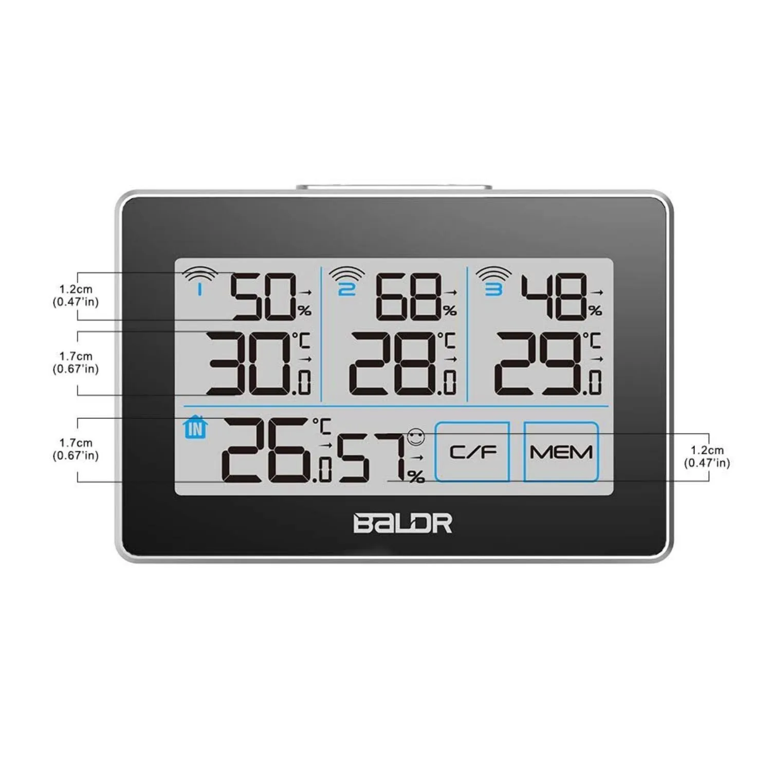 BALDR Wireless Weather Station With 3 Sensors