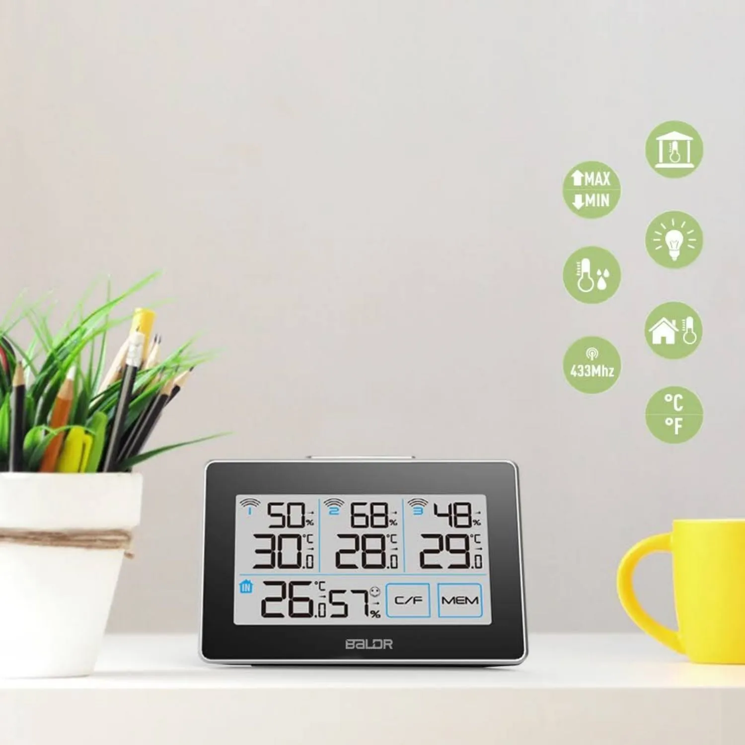 BALDR Wireless Weather Station With 3 Sensors