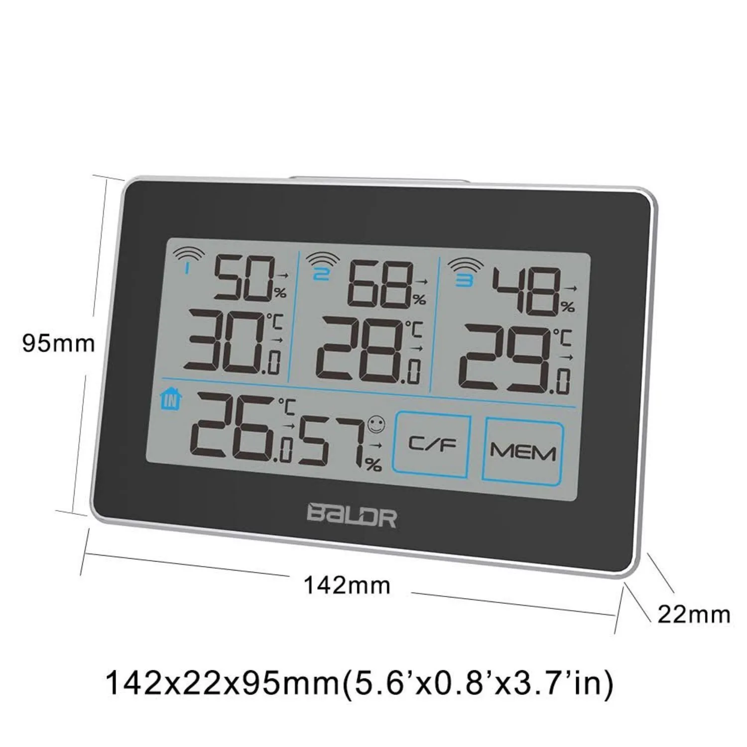 BALDR Wireless Weather Station With 3 Sensors