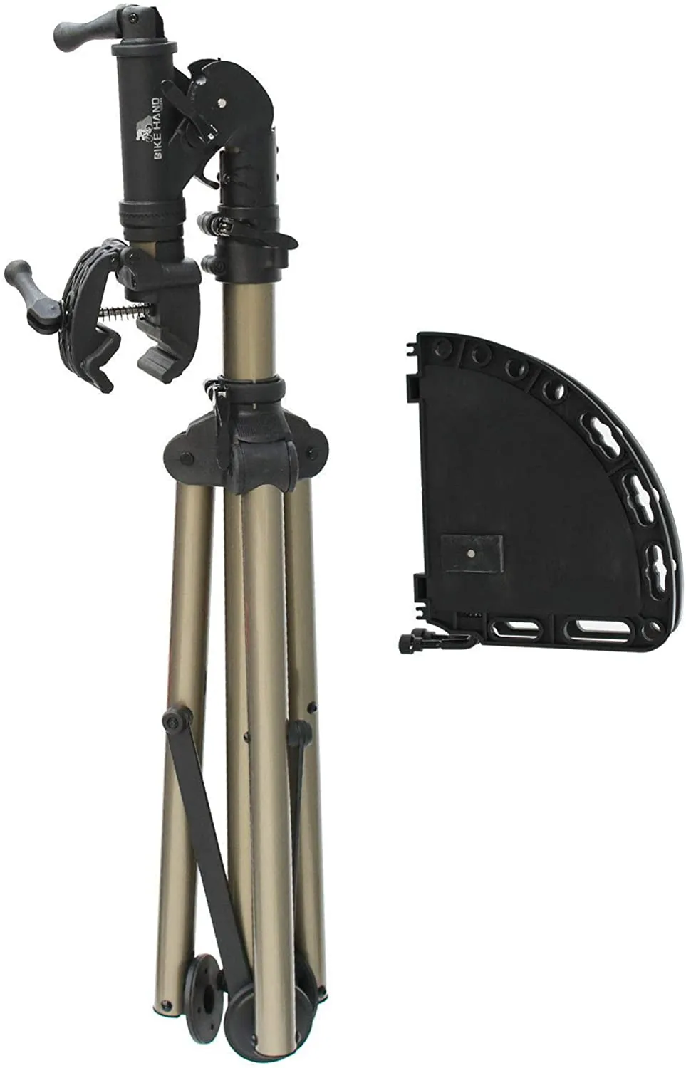 Bike Hand Repair Stand Tripod with Magnetic Tool Tray