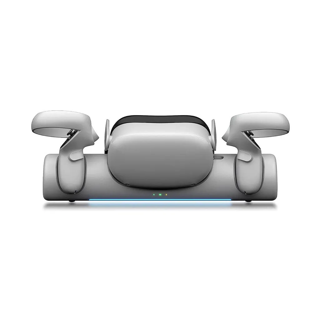 BluPebble Elite Charging Station for Meta Quest 2 – Fast Wireless Dock with Magnetic USB-C Connector