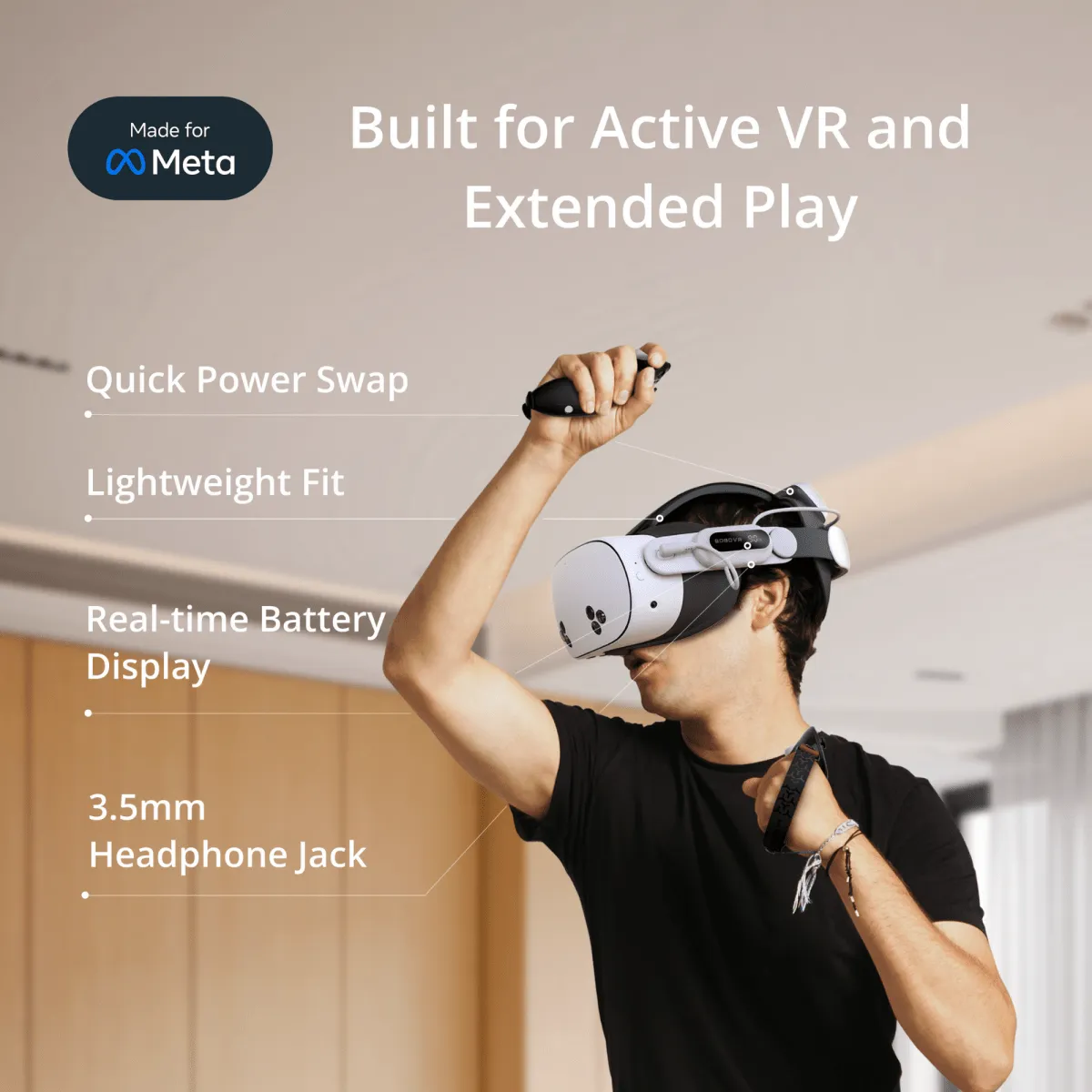 BOBOVR E3 Pro | Battery Strap for Meta Quest 3S &amp; Quest 3