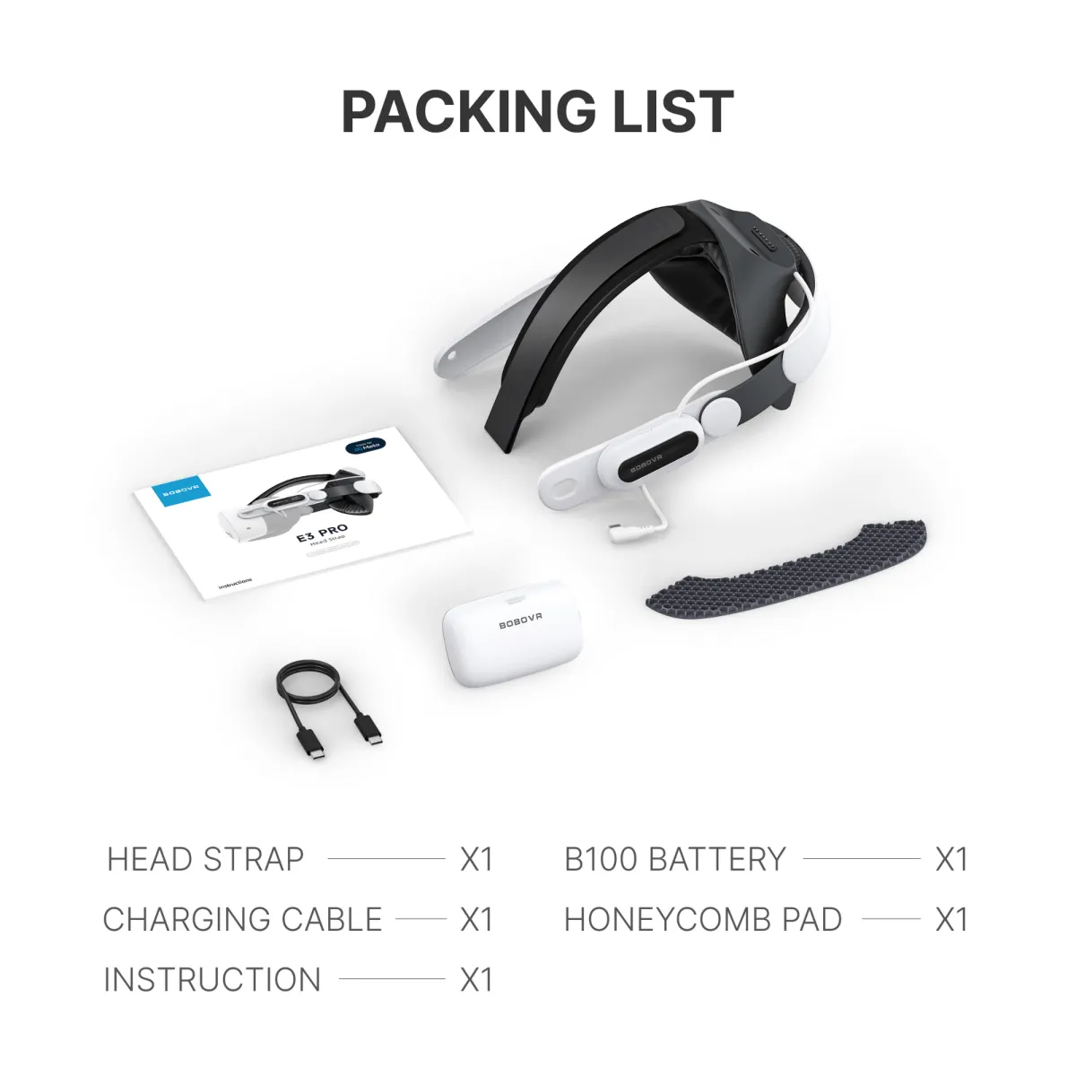 BOBOVR E3 Pro | Battery Strap for Meta Quest 3S &amp; Quest 3
