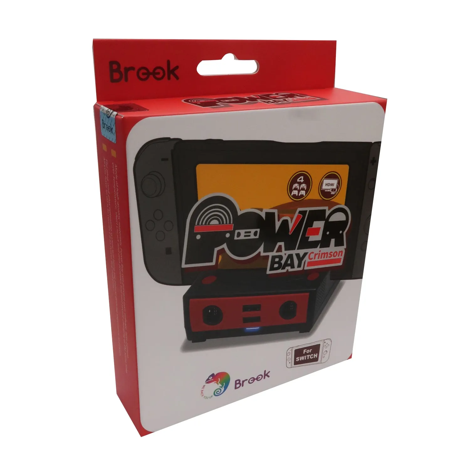 Brook Power Bay Crimson for Nintendo Switch Console Dock with Connect to for GameCube Controller