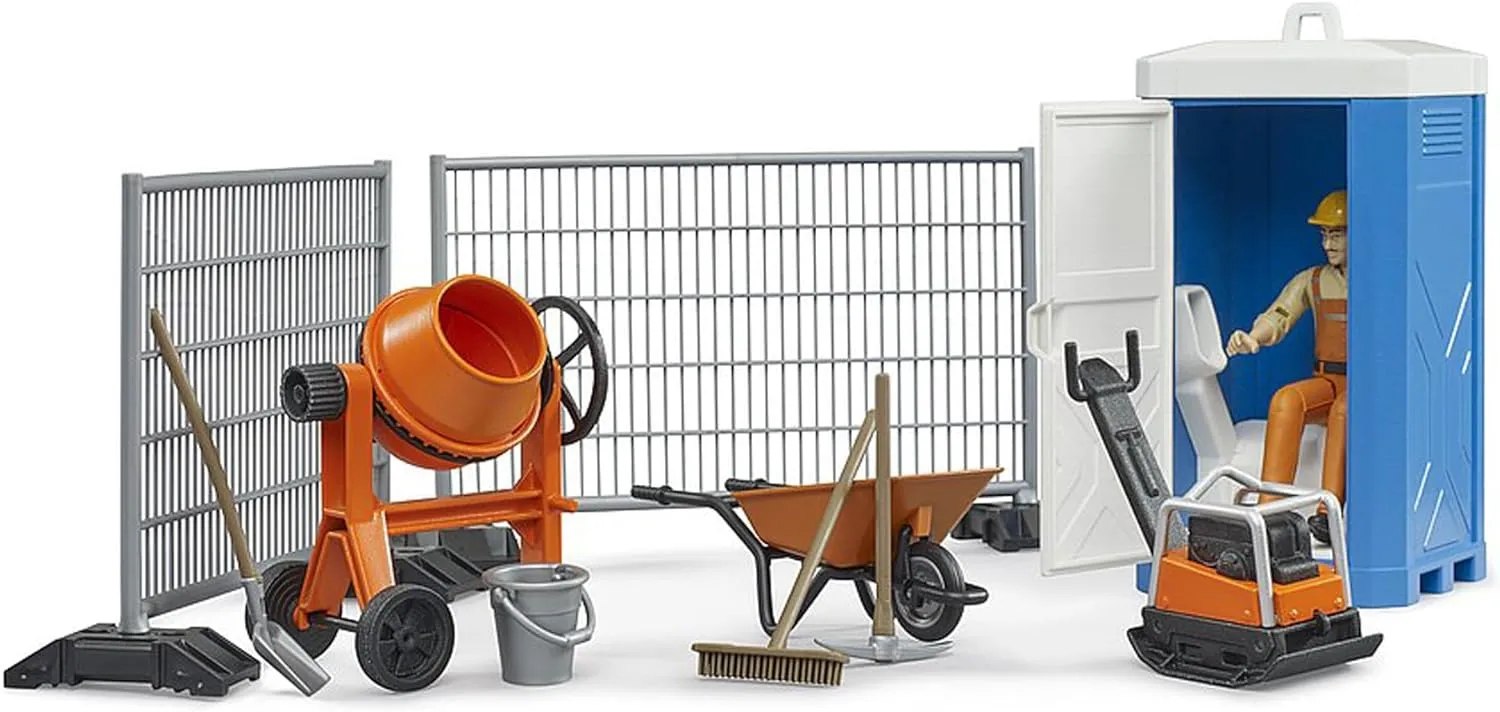 Bruder bworld Construction Set: Mixer, railings, Figure, Accessories