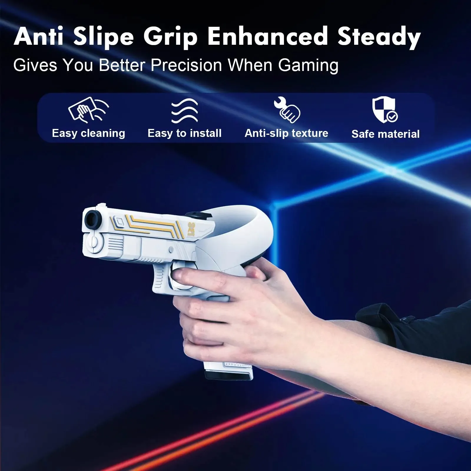 Controller Pistol Grip Gun Accessories for Quest 2