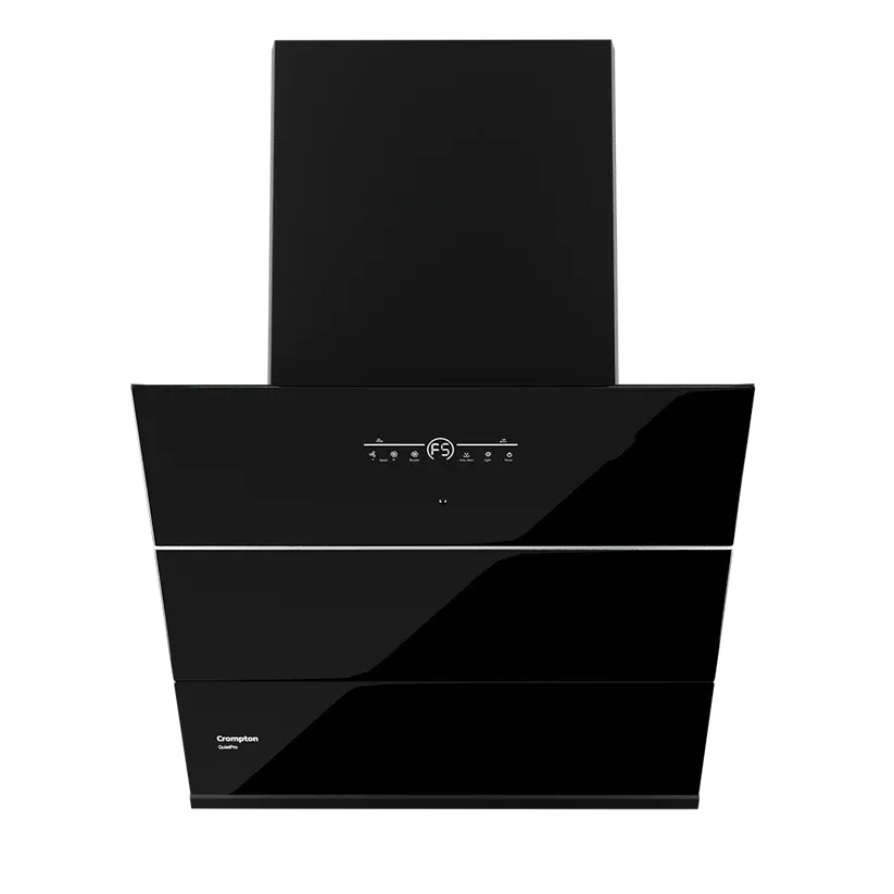 Crompton CHD-QPVI60FLE-MBL-Curved Wall Mounted Chimney QuietPro 60 cm