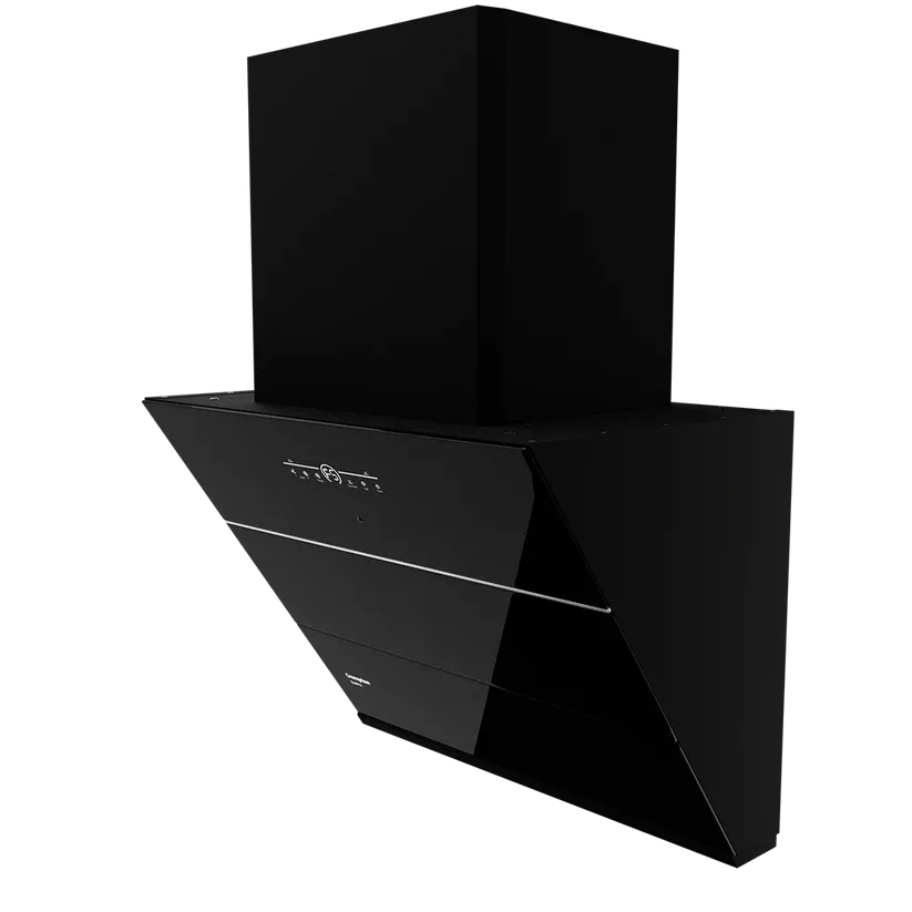 Crompton CHD-QPVI60FLE-MBL-Curved Wall Mounted Chimney QuietPro 60 cm