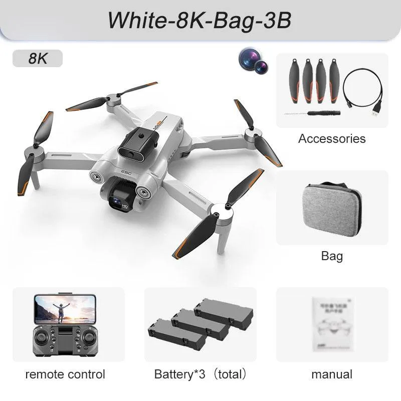 Drone 4k Professional 8K HD Camera Obstacle Avoidance Aerial Photography Brushless Foldable Quadcopter 3km