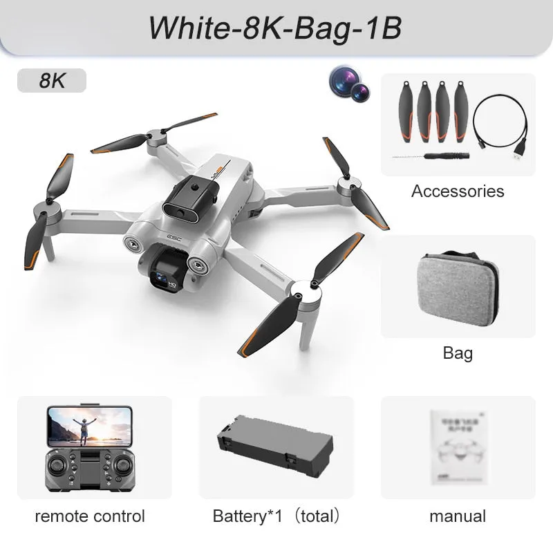 Drone 4k Professional 8K HD Camera Obstacle Avoidance Aerial Photography Brushless Foldable Quadcopter 3km