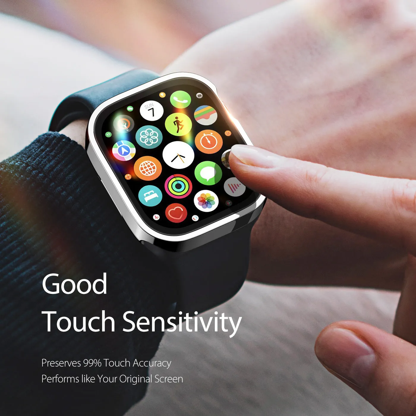 DUX DUCIS Hamo Hard PC Case for Apple Watch Series 4 / 5 / 6 - 44MM - Silver