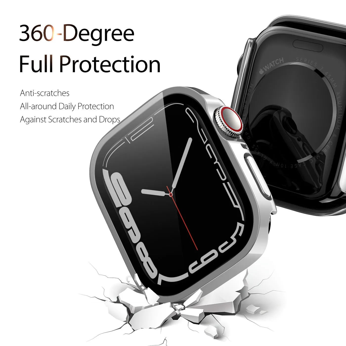 DUX DUCIS Hamo Hard PC Case for Apple Watch Series 4 / 5 / 6 - 44MM - Silver