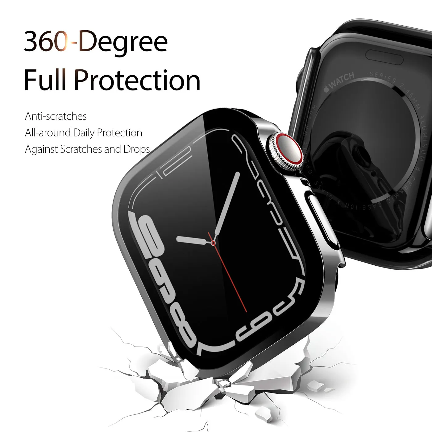 DUX DUCIS Hamo Hard PC Case for Apple Watch Series 7-41MM - Black