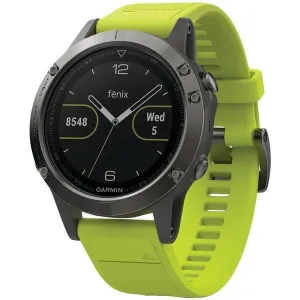 Garmin 010-01688-02 fenix 5 47mm Multisport GPS Watch (Slate Gray with Amp Yellow Band)