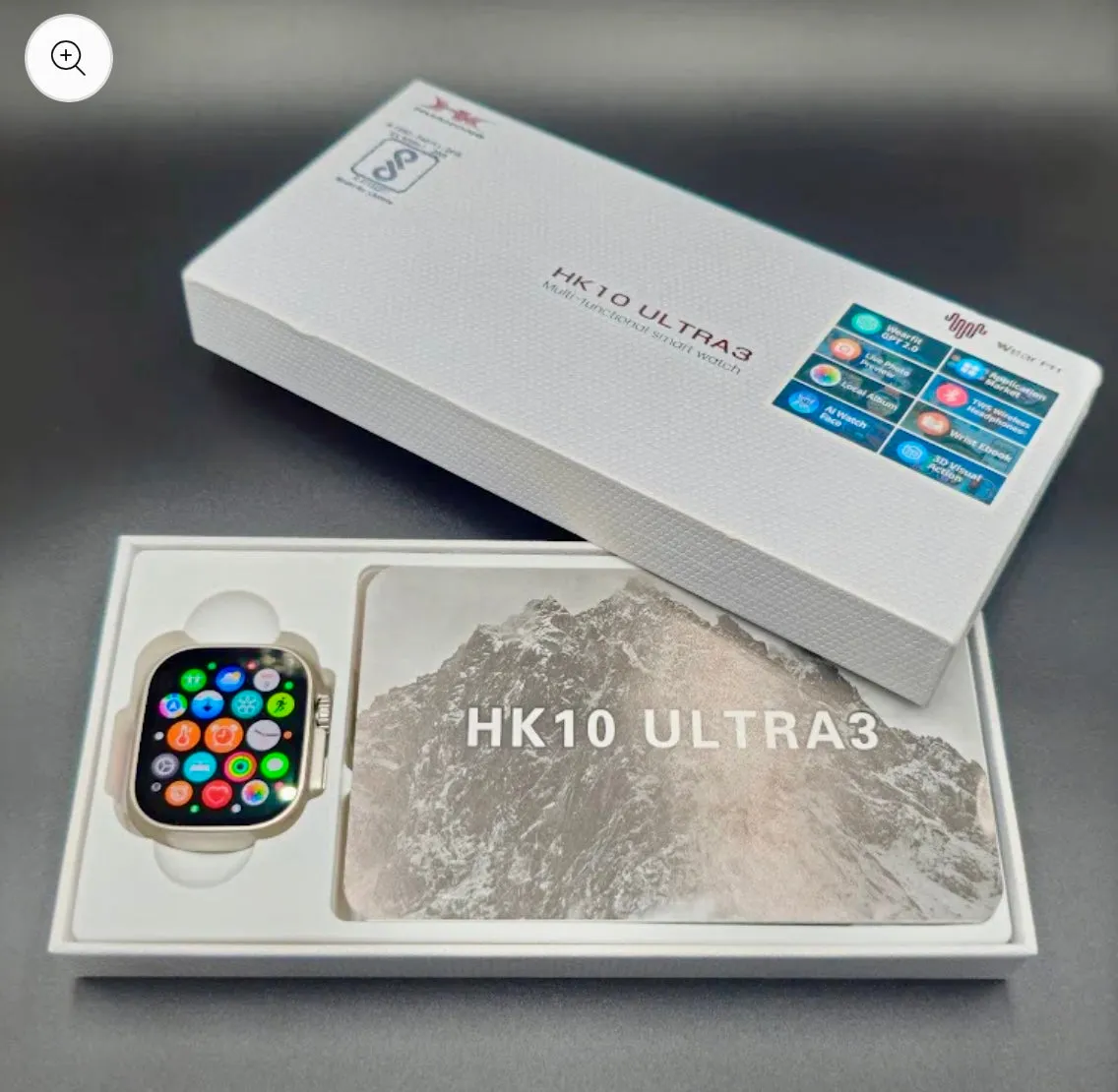HK 10 Ultra 3 AMOLED ChatGPT Smartwatch {1:1 Apple Clone Latest 2024 Edition Model}