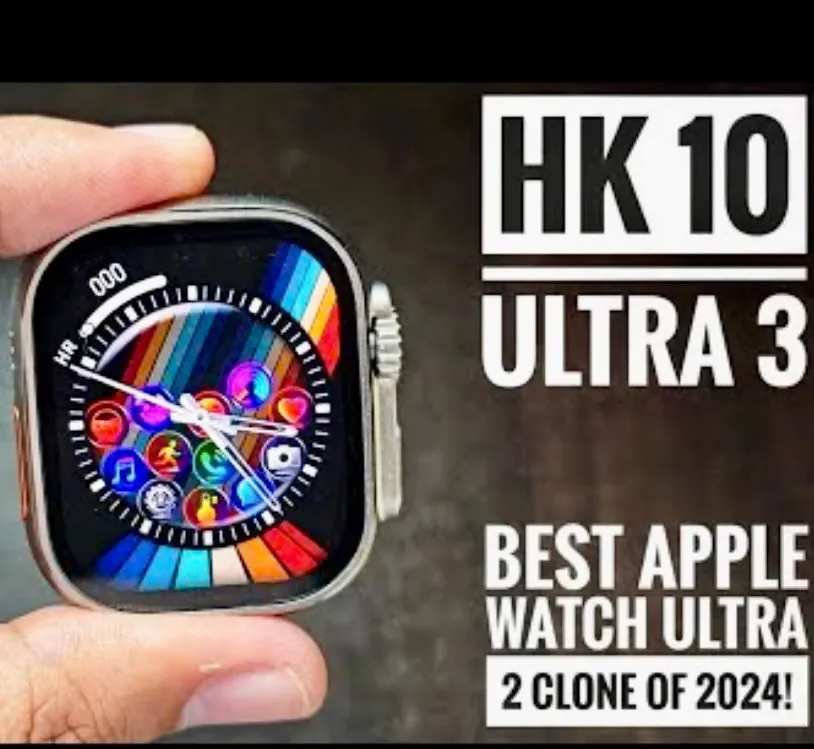 HK 10 Ultra 3 AMOLED ChatGPT Smartwatch {1:1 Apple Clone Latest 2024 Edition Model}
