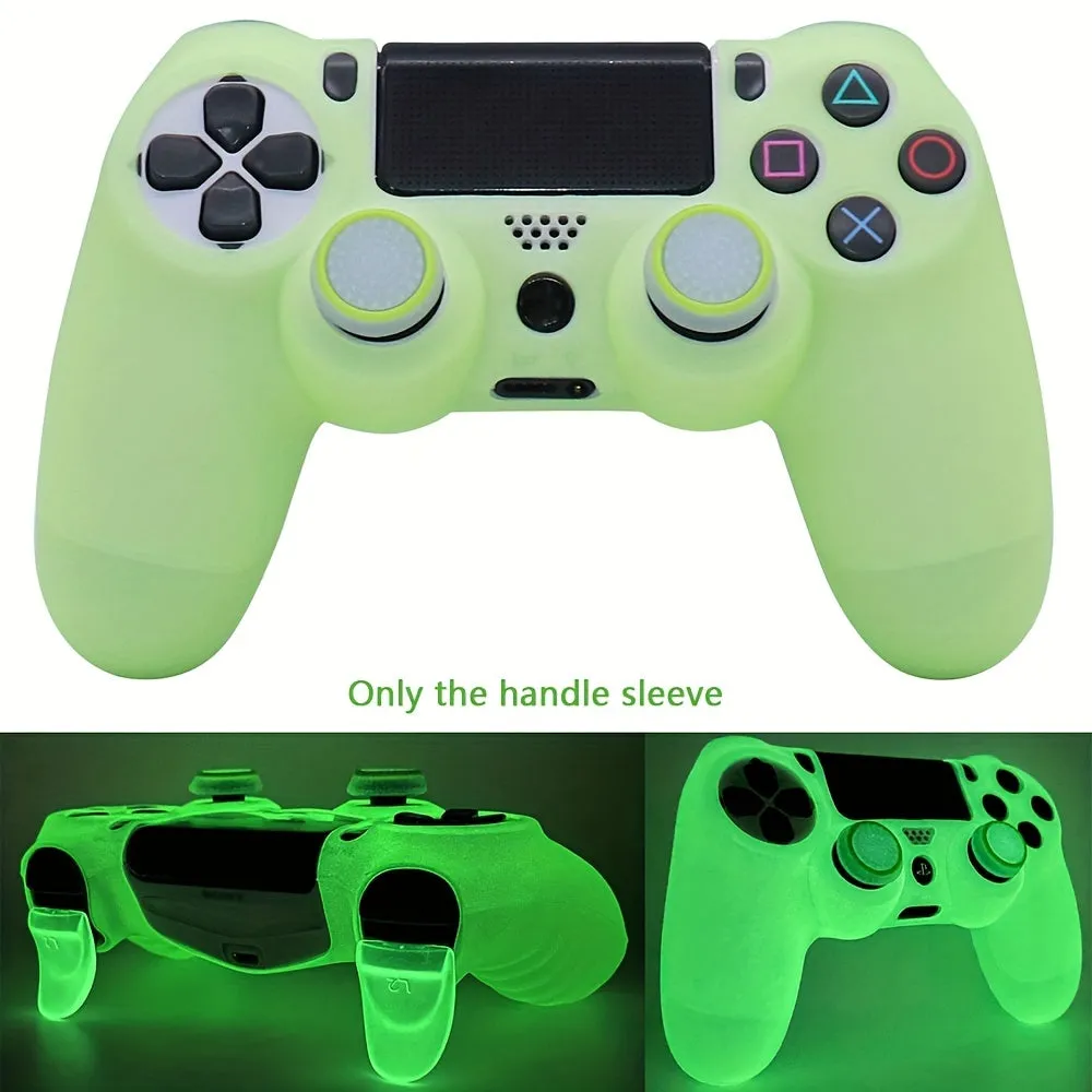 Illuminate Your Gaming Glow-in-the-Dark Silicone Grip Protective Case for PS4 Slim/Pro Controllers