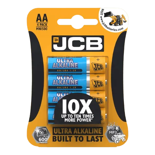 JCB AA Ultra Alkaline Batteries, Pack of 4