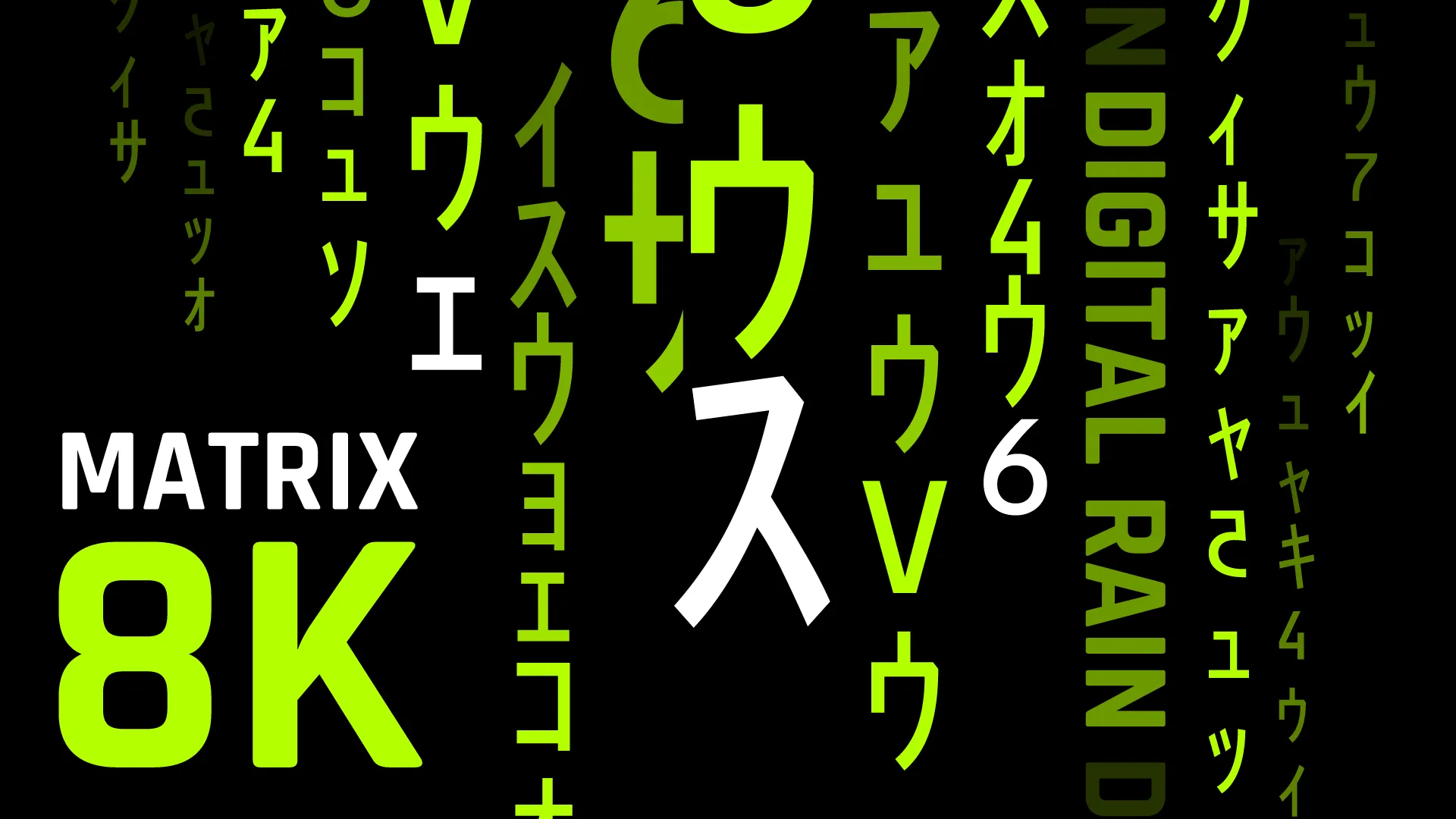 MATRIX 8K DIGITAL RAIN Screensaver for Windows