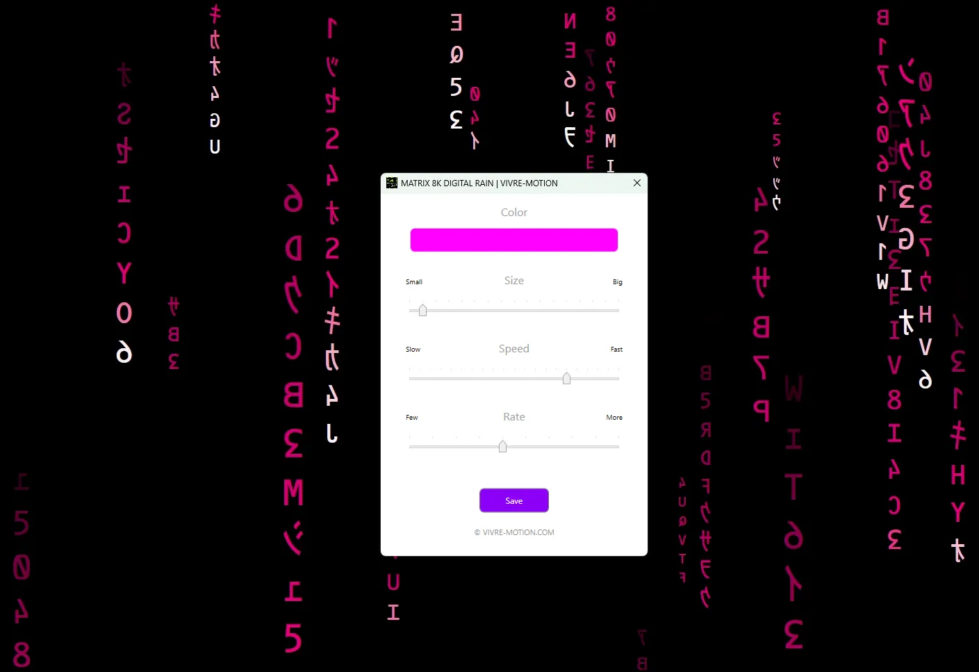 MATRIX 8K DIGITAL RAIN Screensaver for Windows