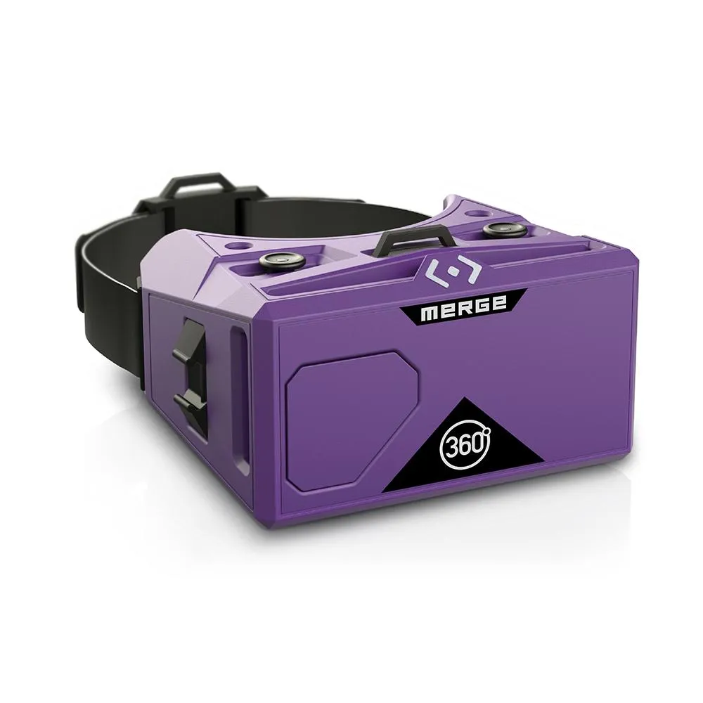 Merge VR Mobile AR/VR Headset & Holographic Cube Bundle (Pulsar Purple)