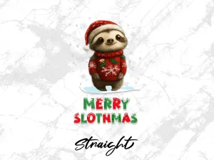 Merry Slothmas Christmas Decoration Digital Download