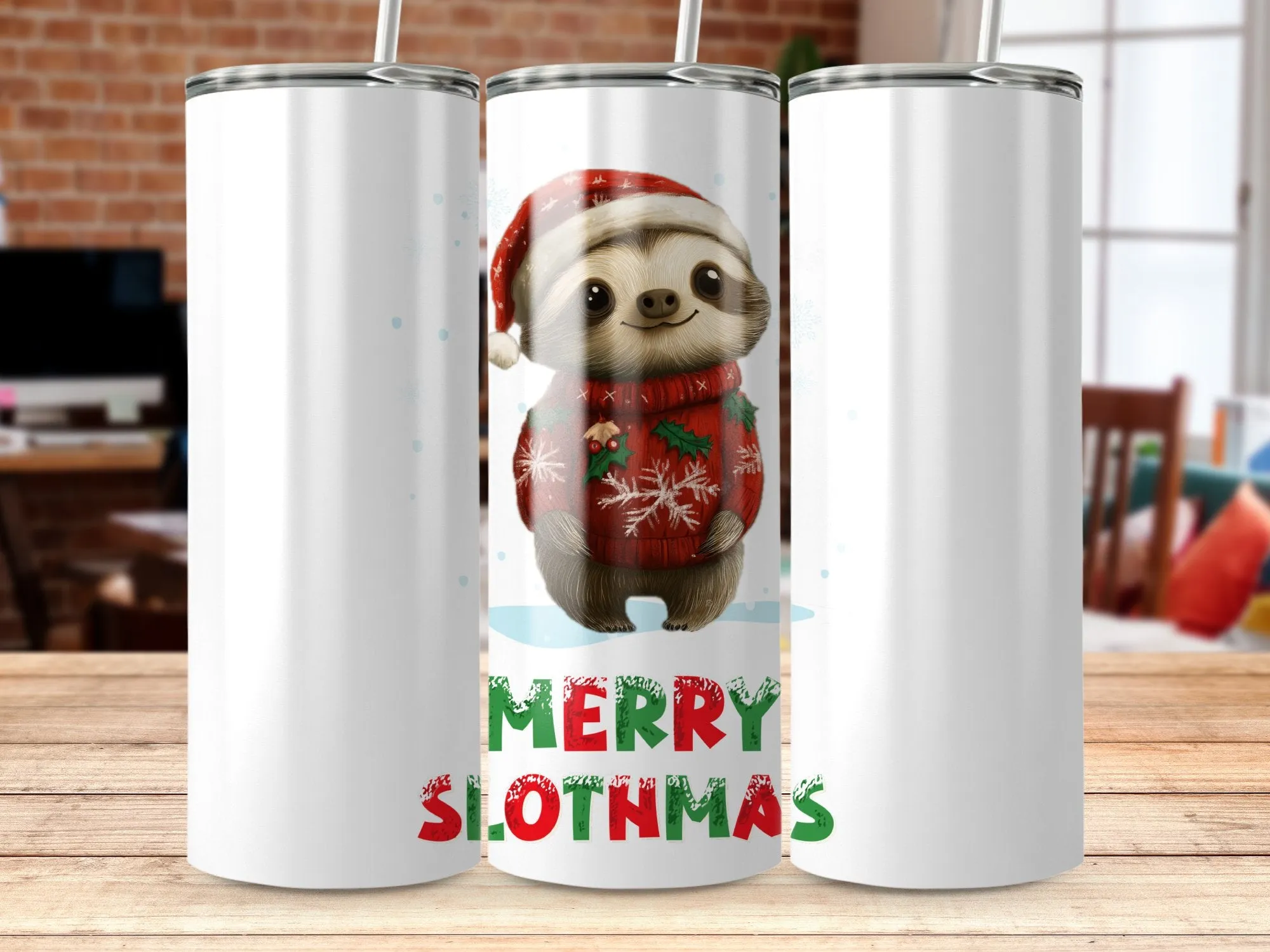 Merry Slothmas Christmas Decoration Digital Download