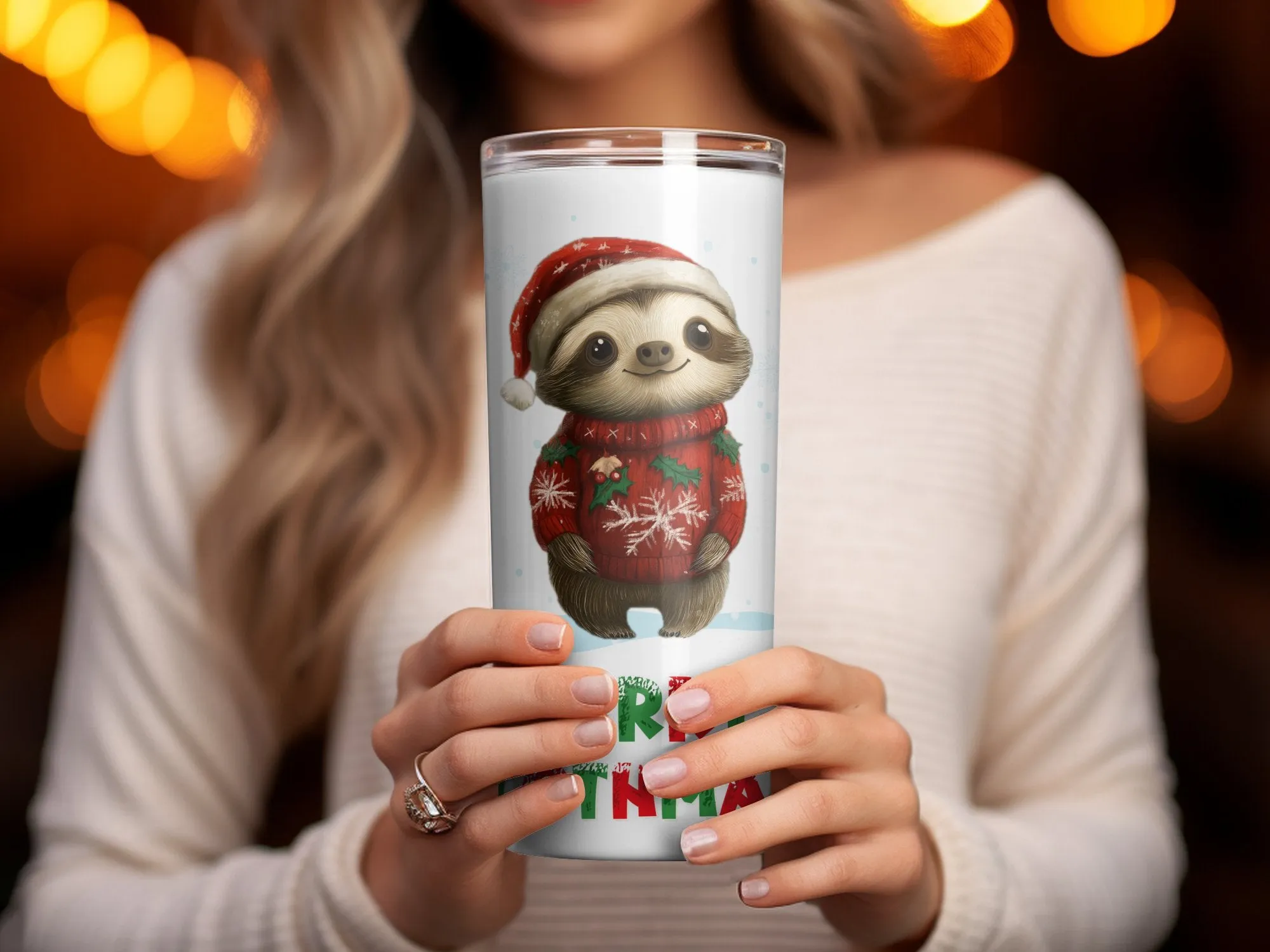Merry Slothmas Christmas Decoration Digital Download