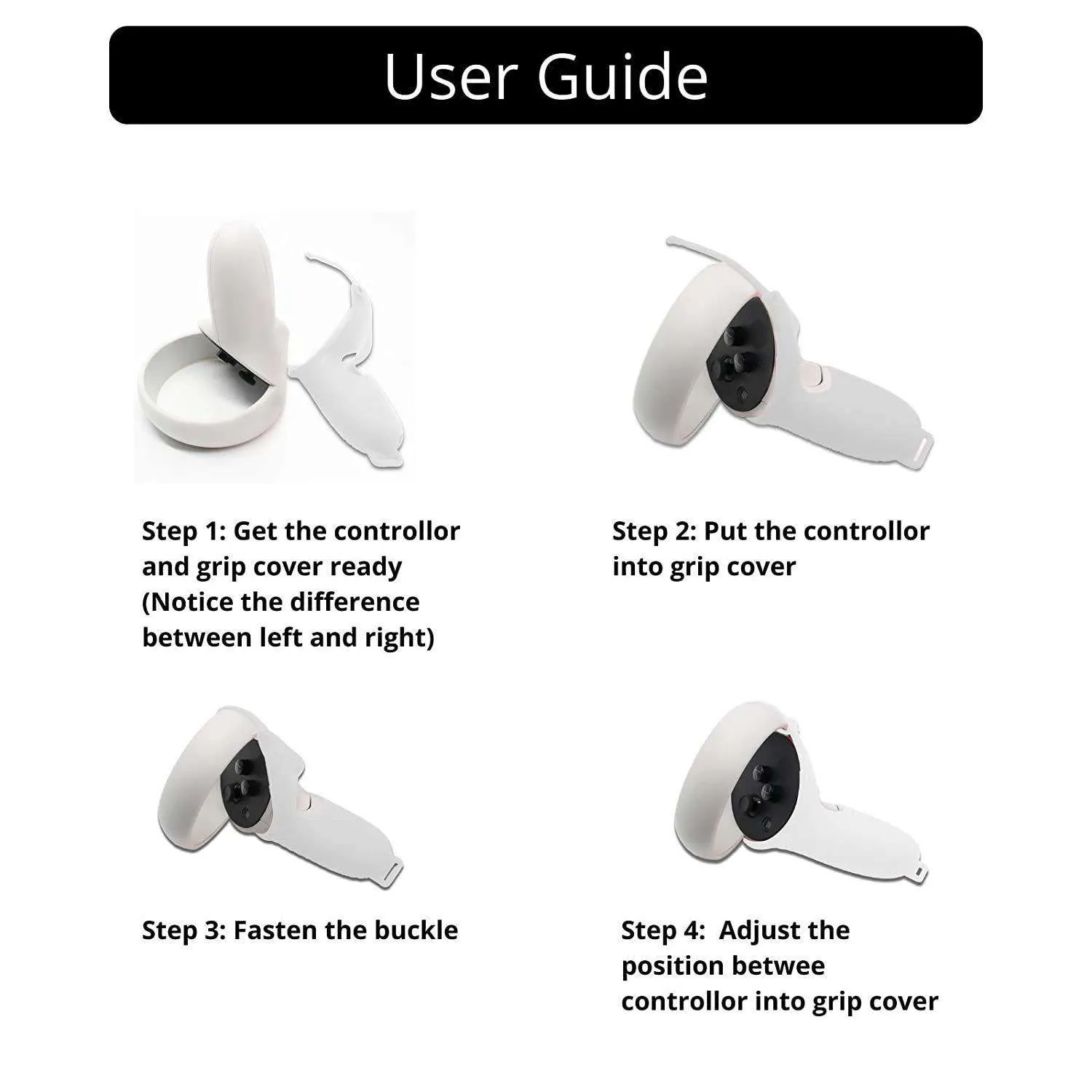 NexiGo Controller Grip Cover with Strip for Meta/Oculus Quest 2