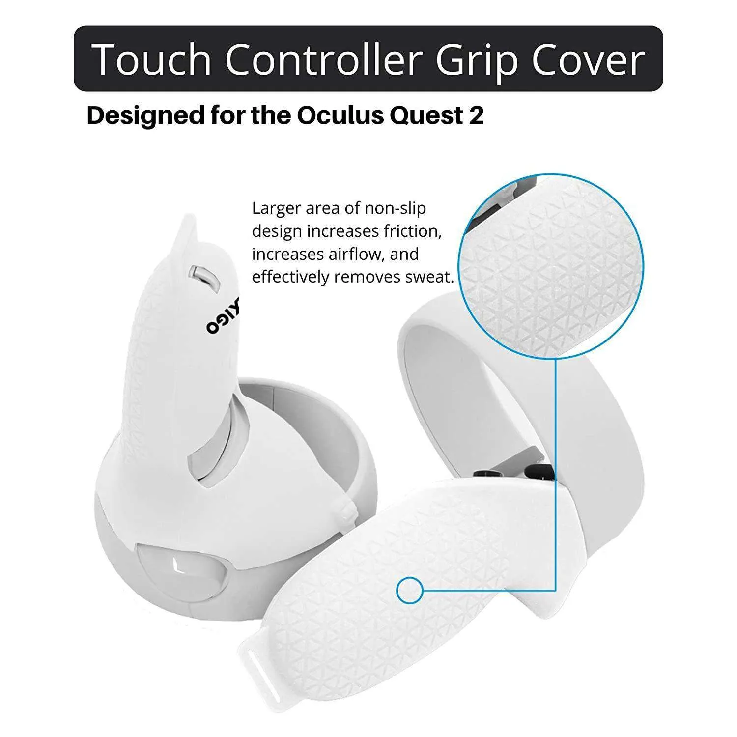 NexiGo Controller Grip Cover with Strip for Meta/Oculus Quest 2
