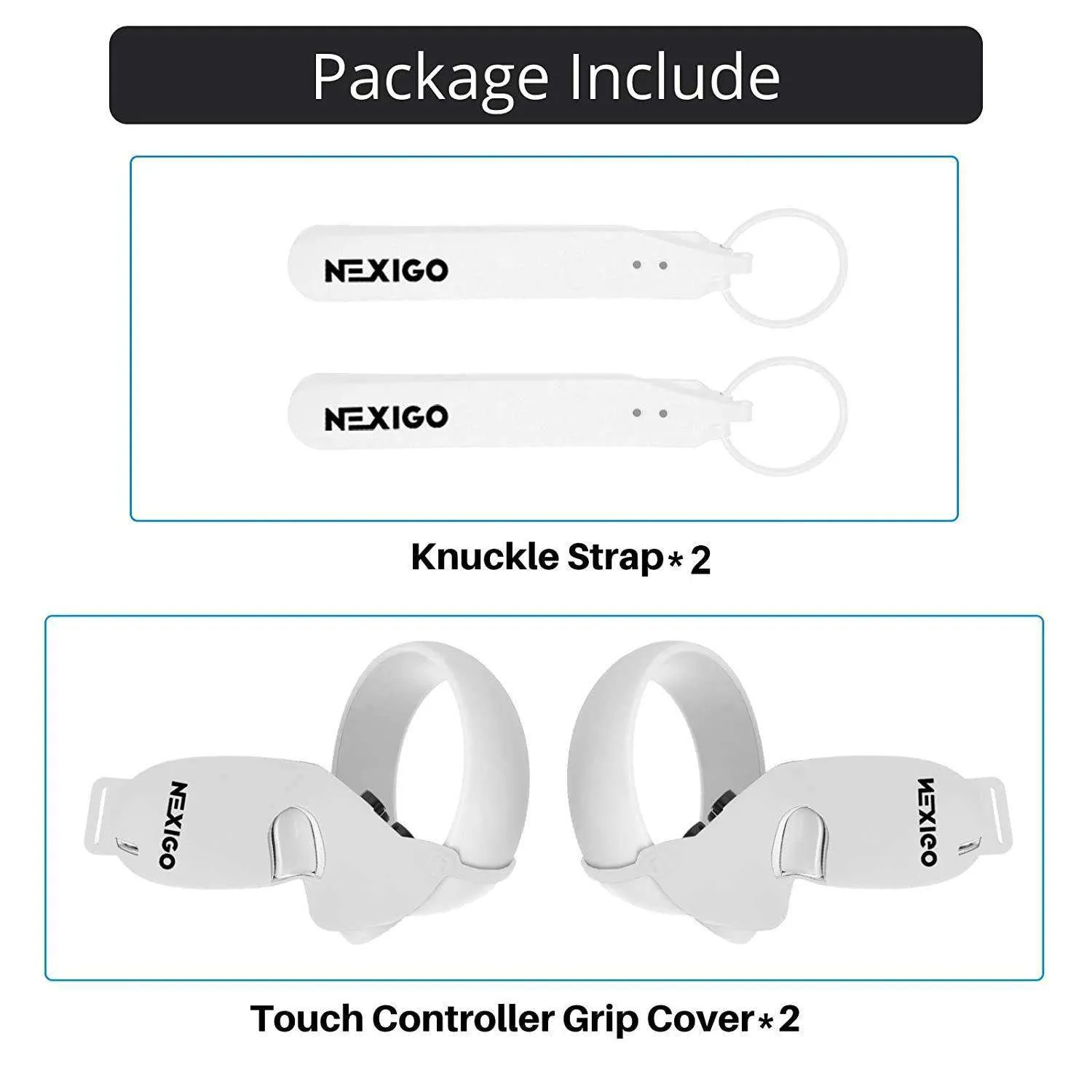 NexiGo Controller Grip Cover with Strip for Meta/Oculus Quest 2