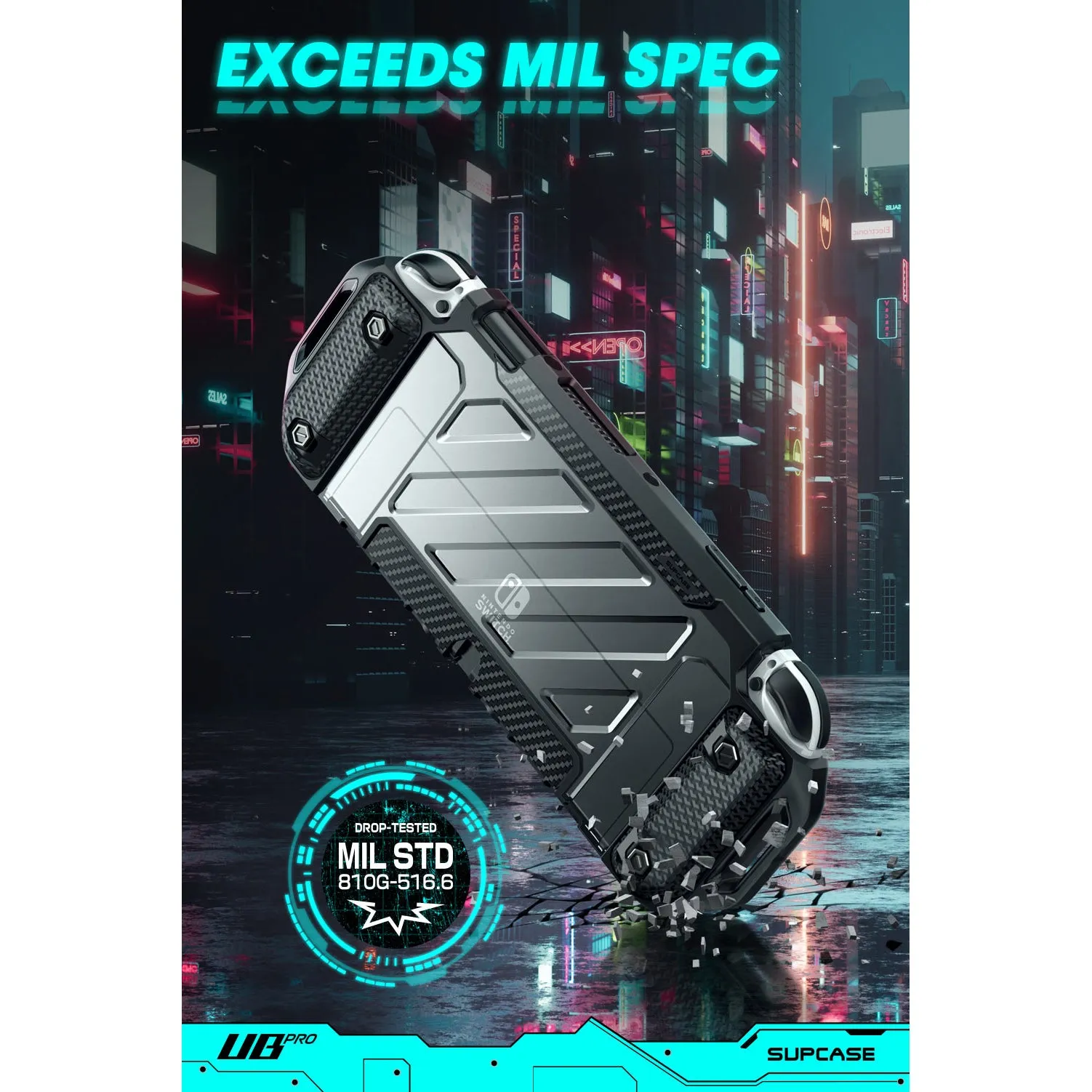Nintendo Switch OLED Unicorn Beetle PRO Dockable Grip Case-Clear
