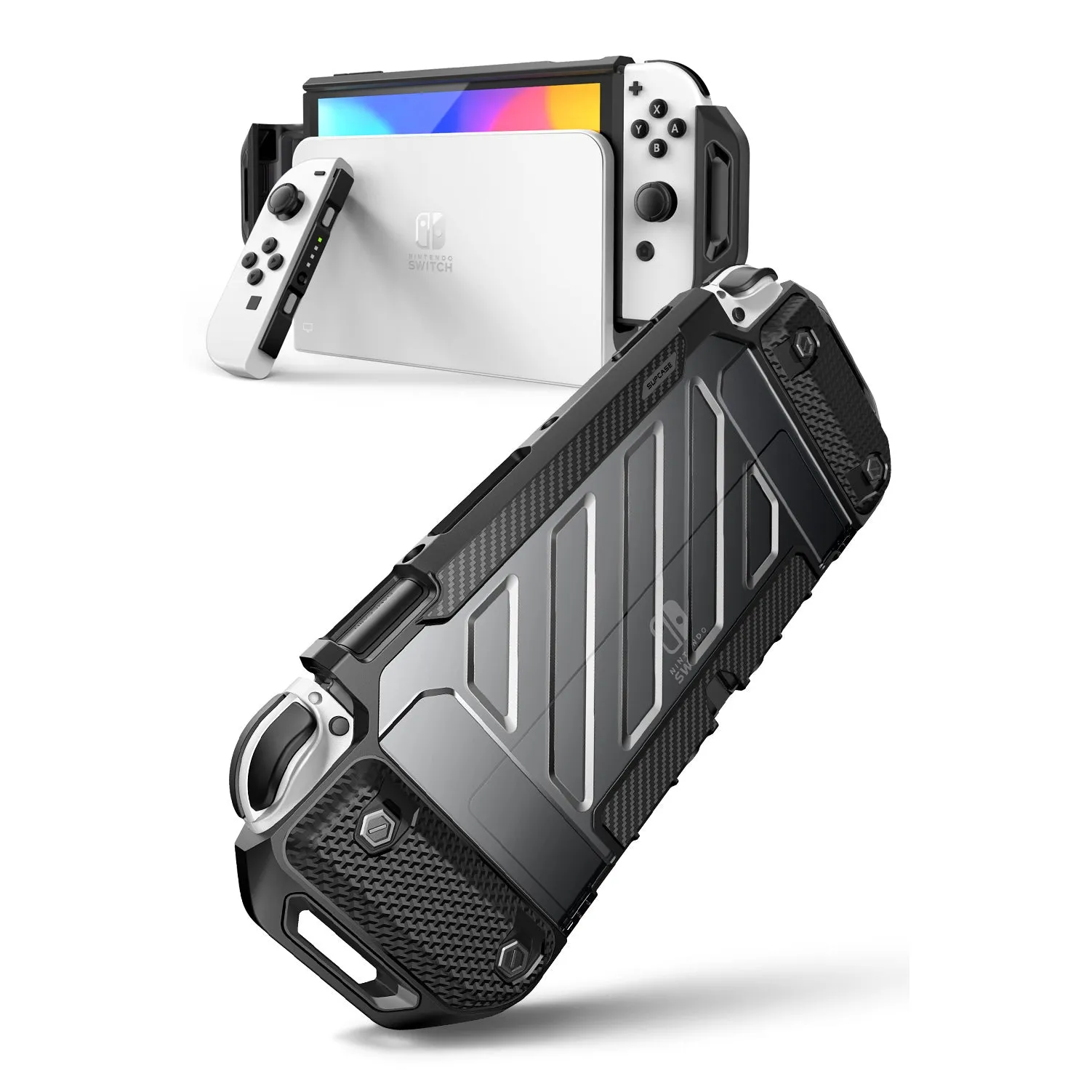 Nintendo Switch OLED Unicorn Beetle PRO Dockable Grip Case-Clear