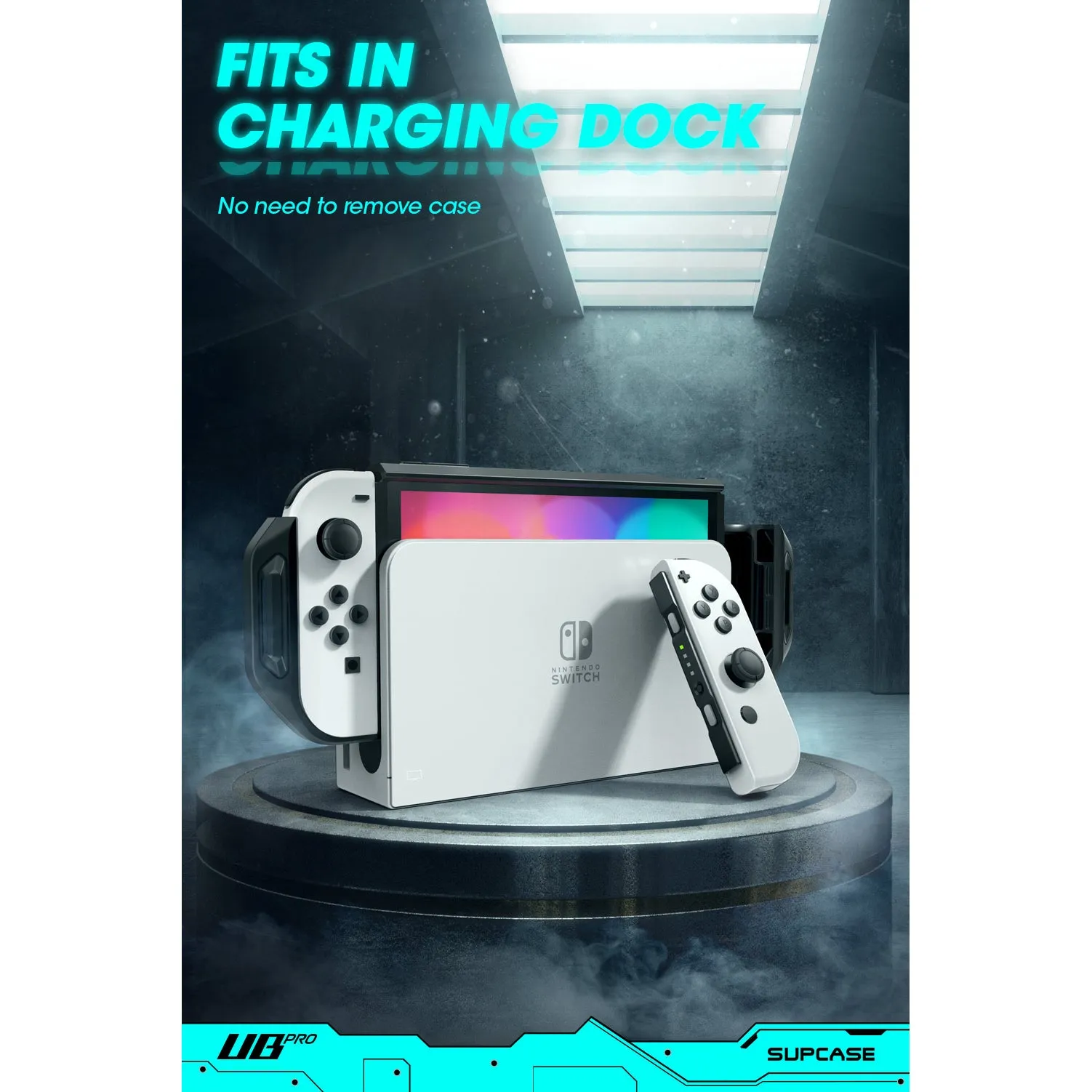 Nintendo Switch OLED Unicorn Beetle PRO Dockable Grip Case-Dark Green