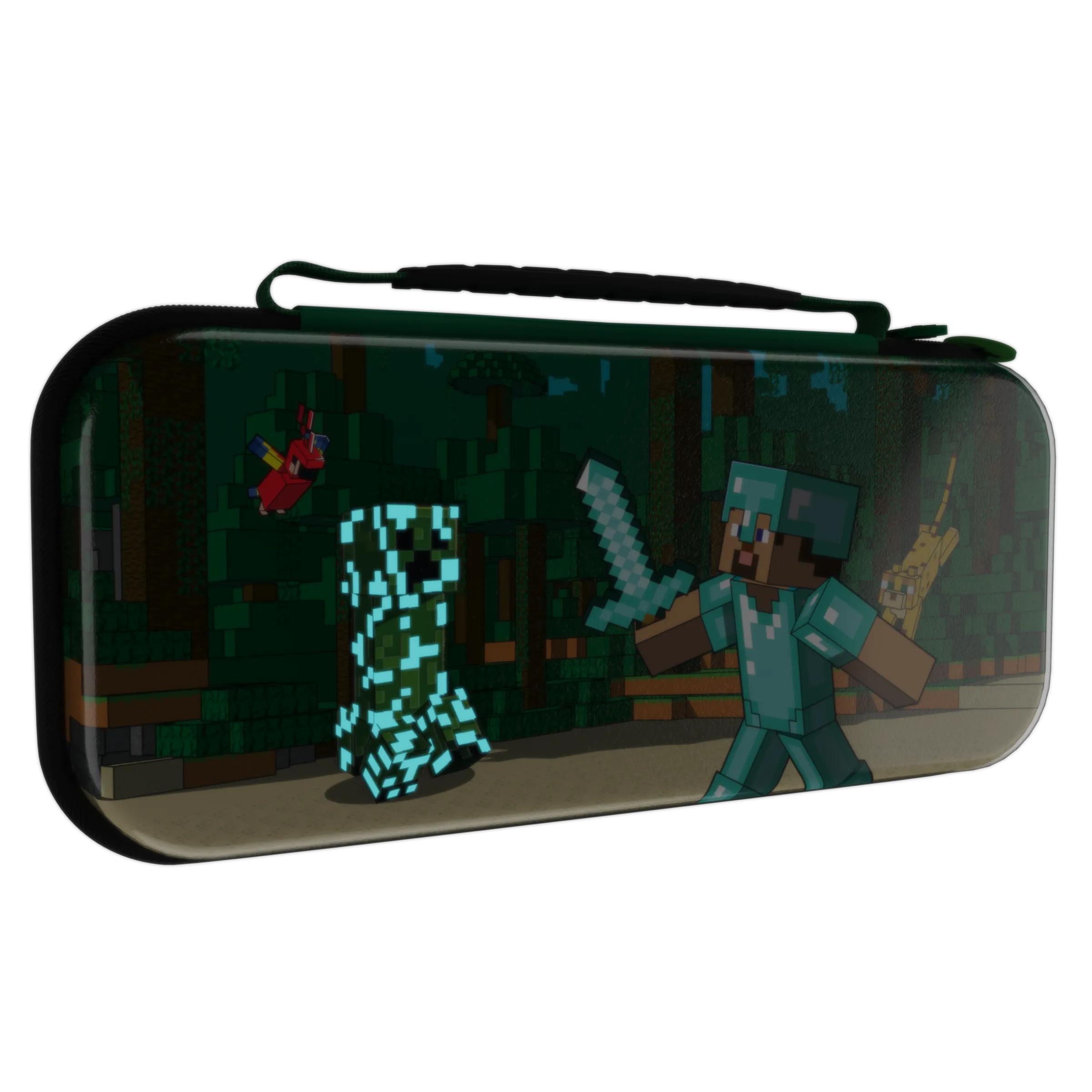 Nintendo Switch REALMz™ Travel Case Plus - Minecraft Forest Battle