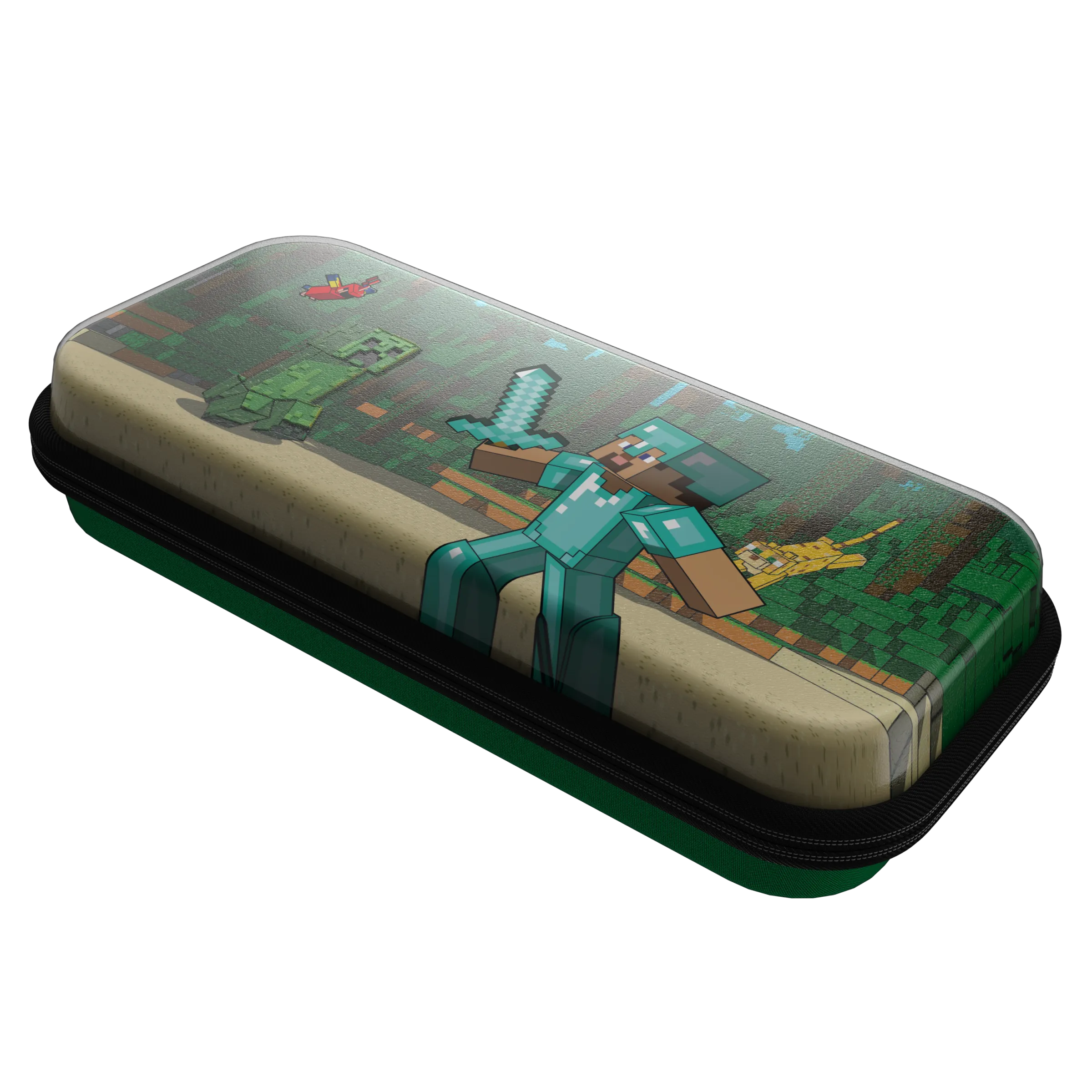 Nintendo Switch REALMz™ Travel Case Plus - Minecraft Forest Battle