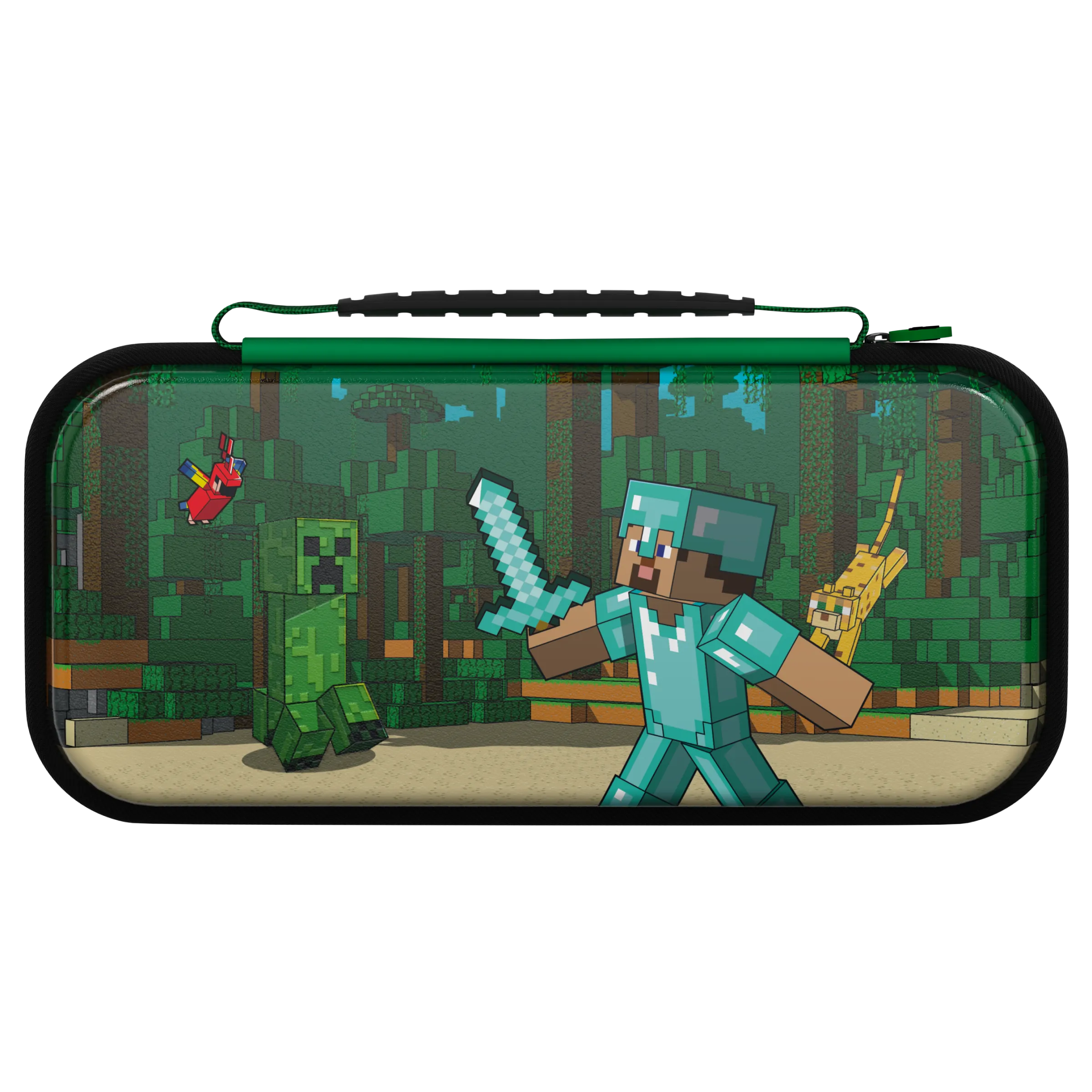 Nintendo Switch REALMz™ Travel Case Plus - Minecraft Forest Battle