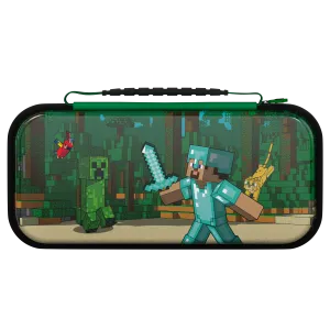 Nintendo Switch REALMz™ Travel Case Plus - Minecraft Forest Battle