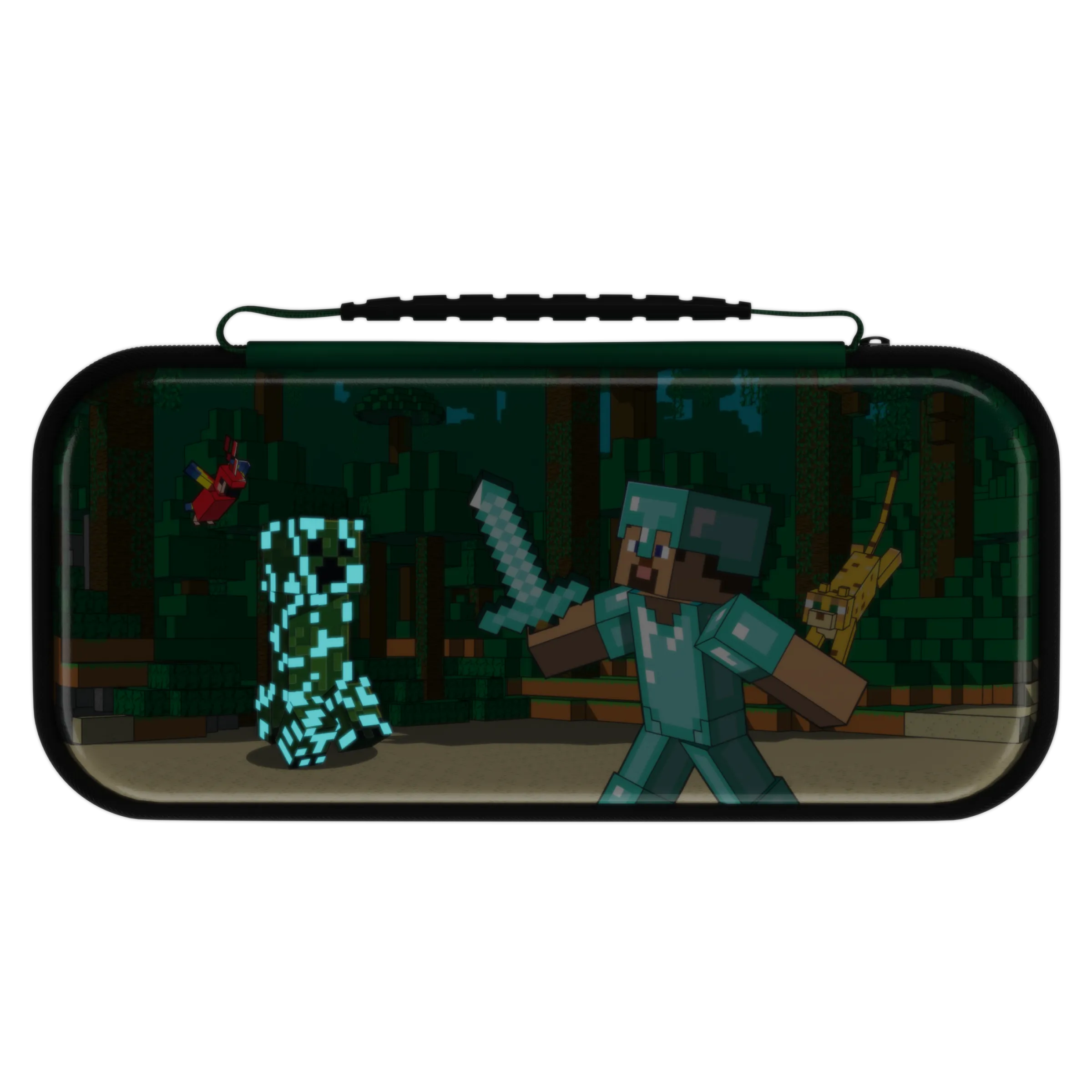 Nintendo Switch REALMz™ Travel Case Plus - Minecraft Forest Battle