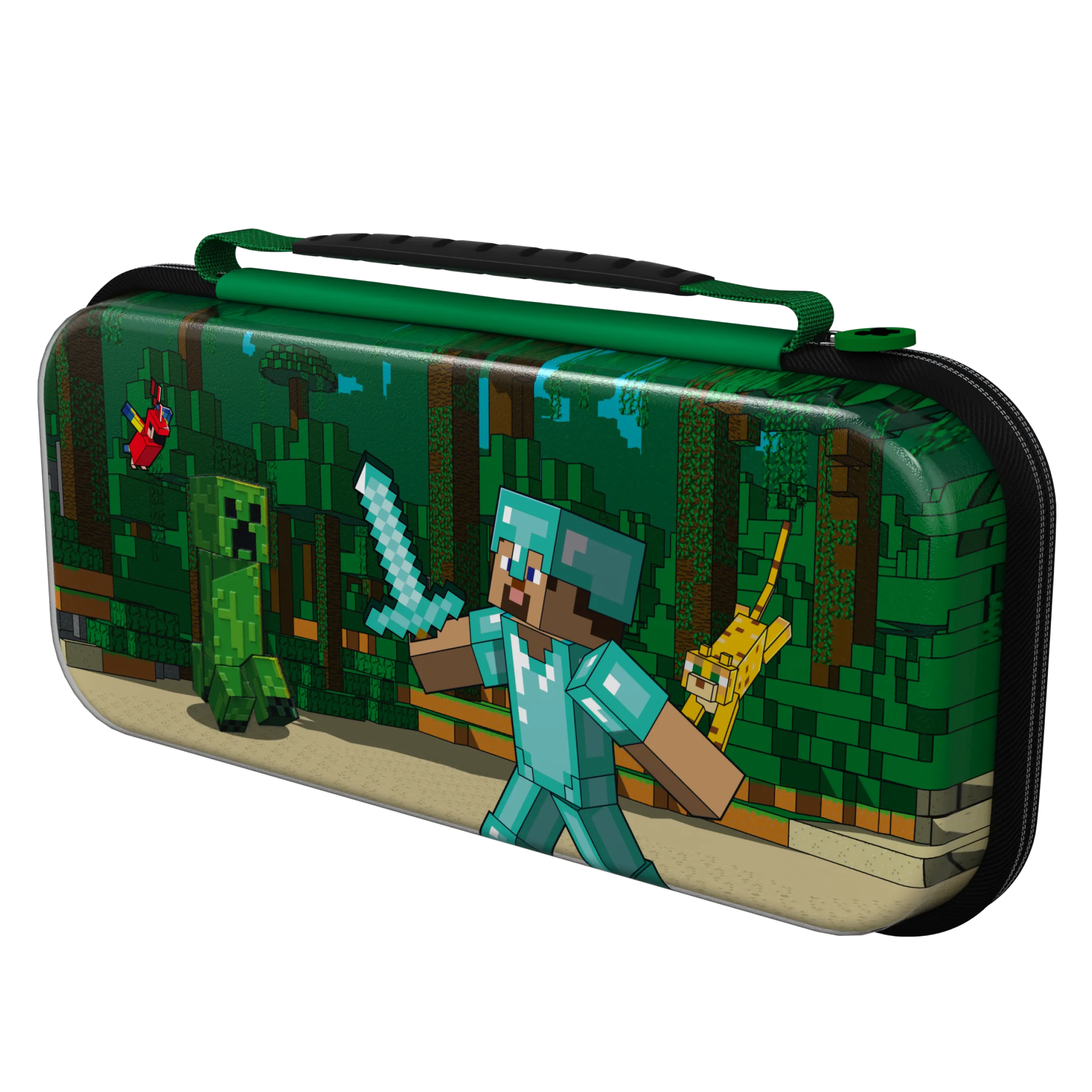 Nintendo Switch REALMz™ Travel Case Plus - Minecraft Forest Battle
