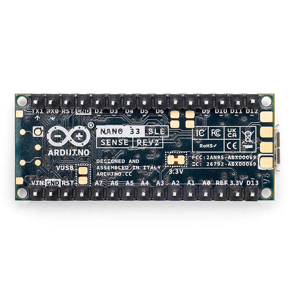 Original Arduino Nano BLE Sense Rev2 with headers