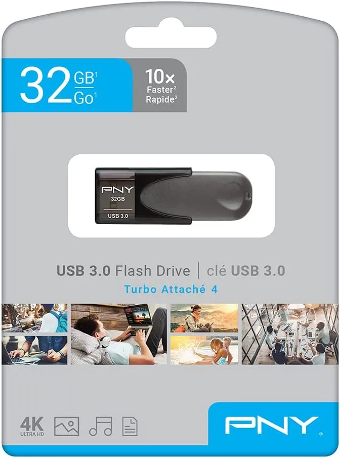 PNY 32GB Turbo Attache 4 USB 3.0 Flash Drive