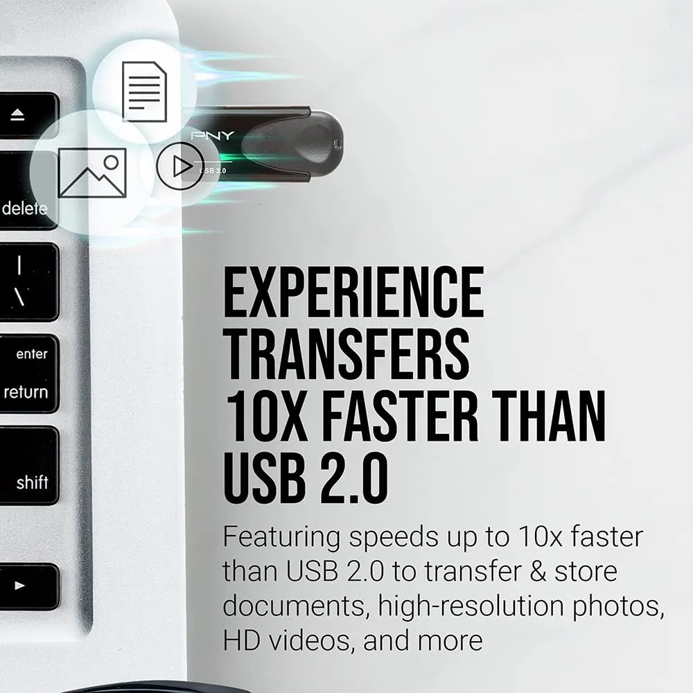 PNY 32GB Turbo Attache 4 USB 3.0 Flash Drive