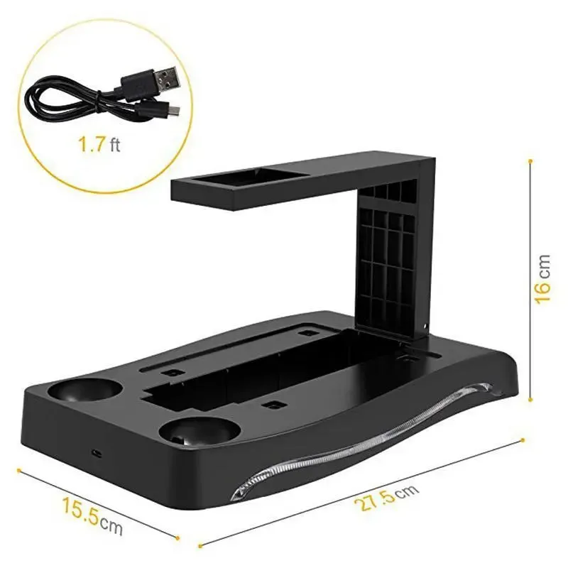 PS4 VR Charger Stand (Headset Dock   2 Move Controllers): Tangle-Free VR