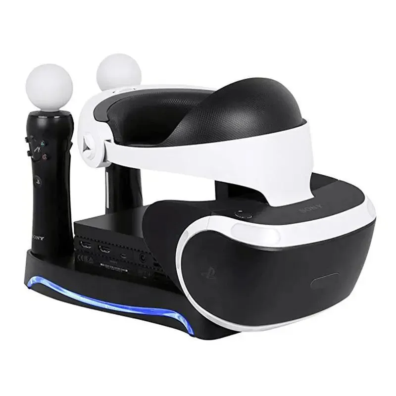 PS4 VR Charger Stand (Headset Dock   2 Move Controllers): Tangle-Free VR
